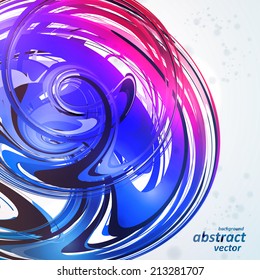 Colorful abstract vector background, futuristic wavy illustration eps10
