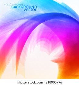 Colorful abstract vector background, futuristic wavy illustration eps10