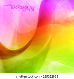 Colorful abstract vector background, futuristic wavy illustration eps10