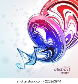 Colorful abstract vector background, futuristic wavy illustration eps10