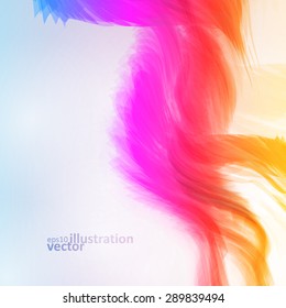 Colorful abstract vector background, futuristic wavy illustration eps10
