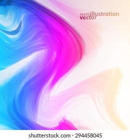 Colorful abstract vector background, futuristic wavy illustration eps10