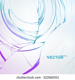 Colorful abstract vector background, futuristic wavy illustration eps10