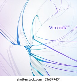 Colorful abstract vector background, futuristic wavy illustration eps10