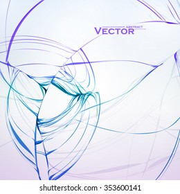 Colorful abstract vector background, futuristic wavy illustration eps10