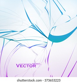 Colorful abstract vector background, futuristic wavy illustration eps10