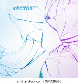 Colorful abstract vector background, futuristic wavy illustration eps10