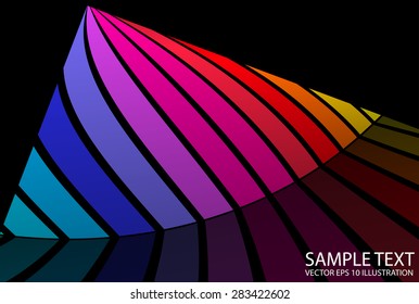 Colorful abstract vector background illustration - Vector striped abstract colorful  background illustration
