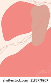 Colorful abstract vector background lineart poster