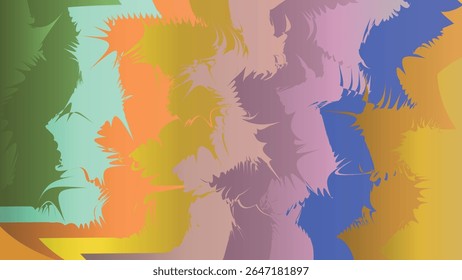 Colorful abstract vector background with nature and map-inspired design elements