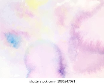 Colorful abstract vector background. Soft pink watercolor stain. Watercolor painting.