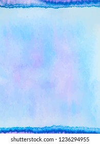 Colorful abstract vector background. Soft pink watercolor stain. Watercolor painting.