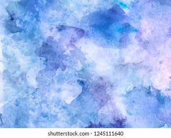 Colorful abstract vector background. Soft  blue watercolor stain. Watercolor painting. Abstract painting, background for wallpapers, posters, cards, invitations, websites