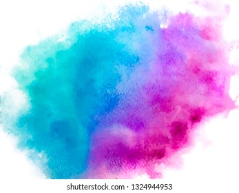Colorful abstract vector background. Soft  blue watercolor stain. Watercolor painting. Abstract painting, background for wallpapers, posters, cards, invitations, websites