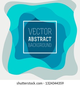 Colorful Abstract Vector Background with space for text. Blue shapes