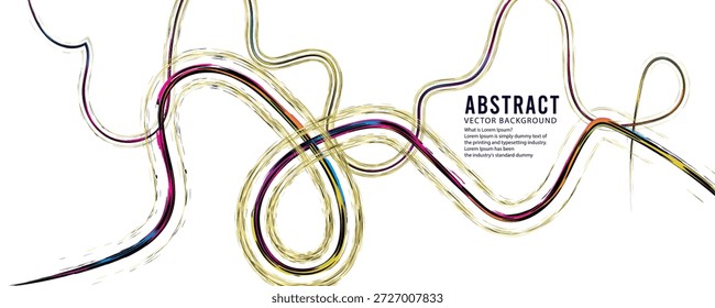 Fondo de Vector abstracto colorido con líneas de remolino