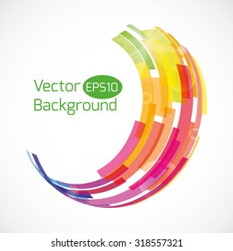 Colorful abstract vector background. Abstract technology 3d circle.