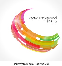 Colorful abstract vector background. Abstract technology 3d circle. Vector illustration