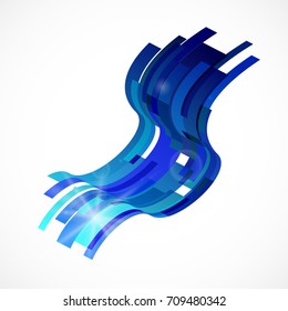 Colorful abstract vector background. Abstract technology 3d circle. Vector illustration
