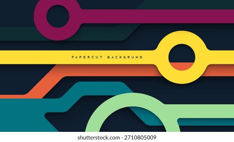 Colorful abstract vector background with vibrant circles and modern design elements