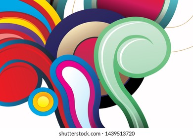 Colorful abstract vector backgrounds, with curved and circular patterns. EPS 10.