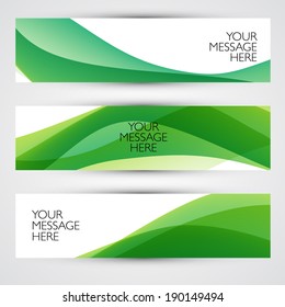 Colorful abstract vector banners. Waves backgrounds.