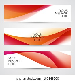 Colorful abstract vector banners. Waves backgrounds.