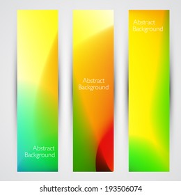 Colorful abstract vector banners. Waves backgrounds.