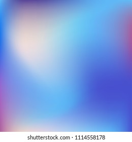 Colorful abstract vector. Blurred colorful gradient background. Multicolor blurry blend. Holographic illustration. Smooth mesh texture. Beautiful natural light. Blue, red, yellow soft colored vector.