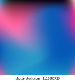 Colorful abstract vector. Blurred colorful gradient background. Multicolor blurry blend. Holographic illustration. Smooth mesh texture. Beautiful natural light. Blue, red, yellow soft colored vector.