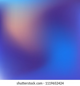 Colorful abstract vector. Blurred colorful gradient background. Multicolor blurry blend. Holographic illustration. Smooth mesh texture. Beautiful natural light. Blue, red, yellow soft colored vector.