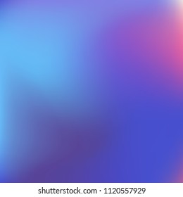Colorful abstract vector. Blurred colorful gradient background. Multicolor blurry blend. Holographic illustration. Smooth mesh texture. Beautiful natural light. Blue, red, yellow soft colored vector.