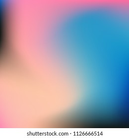 Colorful abstract vector. Blurred colorful gradient background. Multicolor blurry blend. Holographic illustration. Smooth mesh texture. Beautiful natural light. Blue, red, yellow soft colored vector.