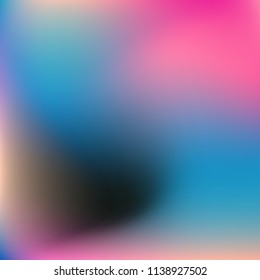 Colorful abstract vector. Blurred colorful gradient background. Multicolor blurry blend. Holographic illustration. Smooth mesh texture. Beautiful natural light. Blue, red, yellow soft colored vector.