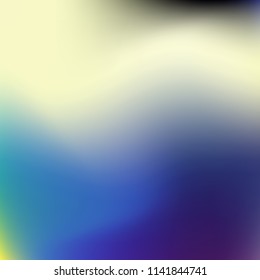 Colorful abstract vector. Blurred colorful gradient background. Multicolor blurry blend. Holographic illustration. Smooth mesh texture. Beautiful natural light. Blue, red, yellow soft colored vector.
