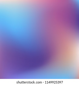 Colorful abstract vector. Blurred colorful gradient background. Multicolor blurry blend. Holographic illustration. Smooth mesh texture. Beautiful natural light. Blue, red, yellow soft colored vector.