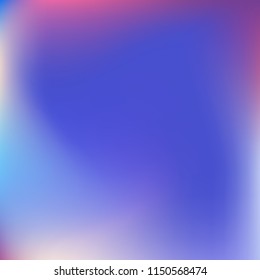Colorful abstract vector. Blurred colorful gradient background. Multicolor blurry blend. Holographic illustration. Smooth mesh texture. Beautiful natural light. Blue, red, yellow soft colored vector.