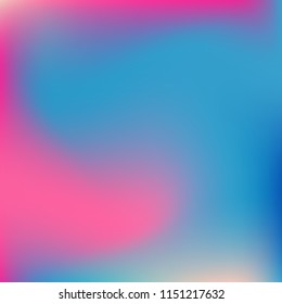 Colorful abstract vector. Blurred colorful gradient background. Multicolor blurry blend. Holographic illustration. Smooth mesh texture. Beautiful natural light. Blue, red, yellow soft colored vector.