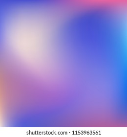 Colorful abstract vector. Blurred colorful gradient background. Multicolor blurry blend. Holographic illustration. Smooth mesh texture. Beautiful natural light. Blue, red, yellow soft colored vector.