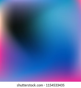 Colorful abstract vector. Blurred colorful gradient background. Multicolor blurry blend. Holographic illustration. Smooth mesh texture. Beautiful natural light. Blue, red, yellow soft colored vector.