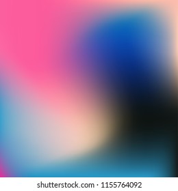 Colorful abstract vector. Blurred colorful gradient background. Multicolor blurry blend. Holographic illustration. Smooth mesh texture. Beautiful natural light. Blue, red, yellow soft colored vector.