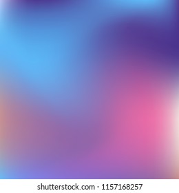 Colorful abstract vector. Blurred colorful gradient background. Multicolor blurry blend. Holographic illustration. Smooth mesh texture. Beautiful natural light. Blue, red, yellow soft colored vector.