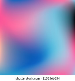 Colorful abstract vector. Blurred colorful gradient background. Multicolor blurry blend. Holographic illustration. Smooth mesh texture. Beautiful natural light. Blue, red, yellow soft colored vector.