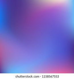 Colorful abstract vector. Blurred colorful gradient background. Multicolor blurry blend. Holographic illustration. Smooth mesh texture. Beautiful natural light. Blue, red, yellow soft colored vector.