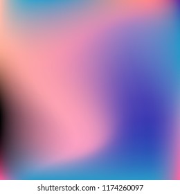 Colorful abstract vector. Blurred colorful gradient background. Multicolor blurry blend. Holographic illustration. Smooth mesh texture. Beautiful natural light. Blue, red, yellow soft colored vector.