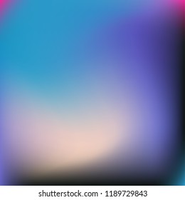 Colorful abstract vector. Blurred colorful gradient background. Multicolor blurry blend. Holographic illustration. Smooth mesh texture. Beautiful natural light. Blue, red, yellow soft colored vector.