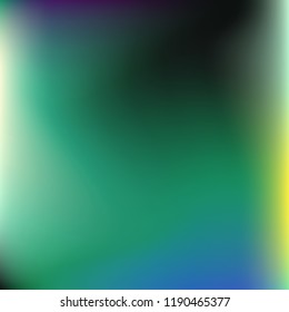 Colorful abstract vector. Blurred colorful gradient background. Multicolor blurry blend. Holographic illustration. Smooth mesh texture. Beautiful natural light. Blue, red, yellow soft colored vector.