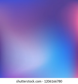 Colorful abstract vector. Blurred colorful gradient background. Multicolor blurry blend. Holographic illustration. Smooth mesh texture. Beautiful natural light. Blue, red, yellow soft colored vector.