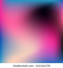 Colorful abstract vector. Blurred colorful gradient background. Multicolor blurry blend. Holographic illustration. Smooth mesh texture. Beautiful natural light. Blue, red, yellow soft colored vector.