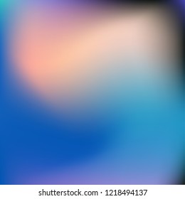 Colorful abstract vector. Blurred colorful gradient background. Multicolor blurry blend. Holographic illustration. Smooth mesh texture. Beautiful natural light. Blue, red, yellow soft colored vector.